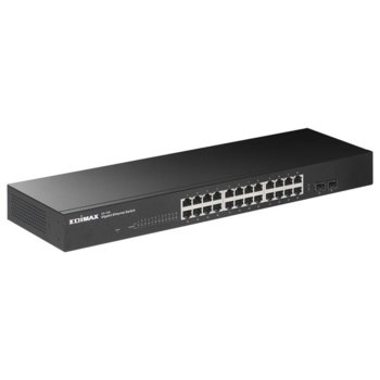 Суич Edimax GS-1026, 1000Mbps, 24x 10/100/1000Mbps, 2x SFP | JAR Computers Edimax GS-1026