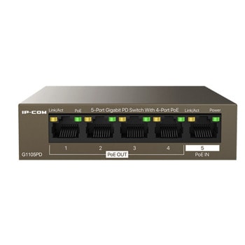 Суич Ip-com G1105PD, 5 порта, 5x 10/100/1000 Mbps PoE | JAR Computers Ip-Com G1105PD