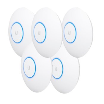 Access point/Аксес пойнт Ubiquiti UAP-AC-PRO-5, комплект от 5бр., 2.4GHz(450Mbps)/5GHz(1300Mbps), 2x LAN1000, PoE, 3x 3dBi вътрешни антени | JAR Computers Ubiquiti UniFi AP PRO UAP-AC-PRO-5 5x Pieces