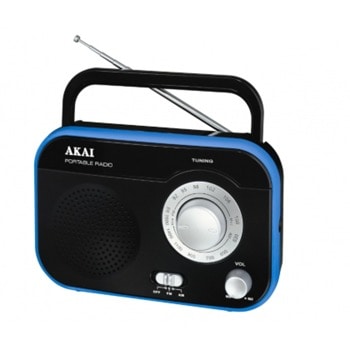 Радио Akai PR003A-410, AM/FM, конектори жак 3.5, Батерии Мрежово, черен image