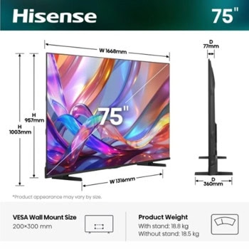 Hisense 75E7S | JAR Computers Hisense 75E7S