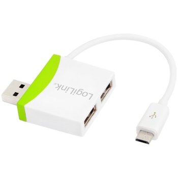 Micro USB HUB 2xUSB2.0, LogiLink UA0180