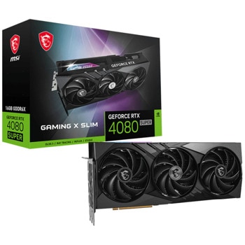 Видео карта Nvidia GF RTX 4080 Super, 16GB, MSI Gaming X Slim, PCI-E 4.0, GDDR6X, 256-bit, DisplayPort, HDMI | JAR Computers MSI GeForce RTX 4080 SUPER 16G GAMING X SLIM