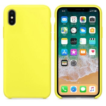 Силиконов гръб Apple iPhone XS Жълт Soft touch