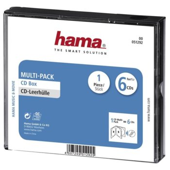 Кутийка за CD/DVD HAMA Multi-Pack 6 51292