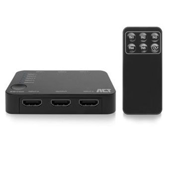 KVM суич ACT AC7841, от 5x HDMI(ж) към 1x HDMI(ж), до 4К(4096x2160@60Hz) резолюция, черен | JAR Computers ACT AC7841