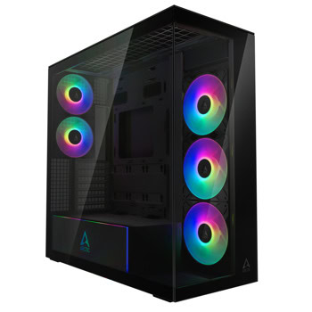 Кутия Arctic Xtender Mirror - Black Mid-Tower, E-ATX/ATX/mATX/Mini-ITX, 2x USB 3.2 Gen 1, с прозорец, черна, без захранване | JAR Computers Arctic Xtender Mirror - Black Mid-Tower