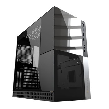 Кутия Geometric Future Model 4 Caliburn, EATX/ATX/mATX/Mini-ITX, 1x USB 3.2 Gen 2 Type-C, с прозорец, черна, без захранване | JAR Computers Geometric Future Model 4 Caliburn 1AM4CBBK00100