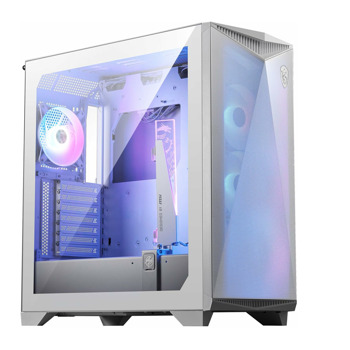 Кутия MSI MPG Gungnir 300R Airflow, E-ATX/ATX/Micro ATX/Mini-ITX, 2x USB 3.2 Gen 1 Type-A, 1x USB 3.2 Gen 2x2 Type-C, прозорец, RGB подсветка, бяла, без захранване | JAR Computers Кутия MSI MPG Gungnir 300R Airflow White