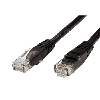 Пач кабел Roline 21.99.1535, UTP, cat.6, 1m, черен | JAR Computers Roline Value 21.99.1535