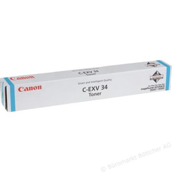 Тонер касета за Canon iR ADV C2020i/C2020L/C2030 - Cyan - P№ CF3783B002 - C-EXV-34 - 19000 к. | JAR Computers TОНЕР ЗА КОПИРНА МАШИНА CANON C-EXV 34 - iR ADV …