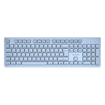 Клавиатура Canyon HKB-W01, безжична, синя, USB | JAR Computers Canyon HKB-W01 Blue CNS-HKBW01BL