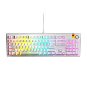 Клавиатура Glorious GMMK 3 HE, механична, Linear Magnetic суичове, гейминг, RGB подсветка, бяла, USB | JAR Computers Glorious GMMK 3 HE White Fox HE Switches