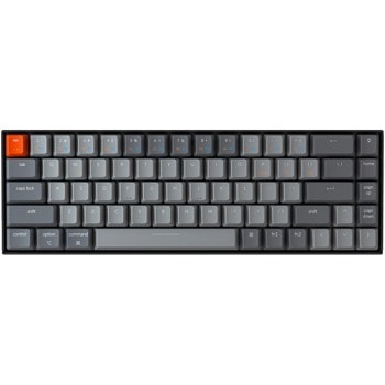 Клавиатура Keychron K6 HS 65% Gateron Brown RGB, жична/безжична, Bluetooth, USB, гейминг, механична, TKL Gateron Brown суичове, RGB подсветка, сива | JAR Computers Keychron - K6 HS 65% Gateron Brown RGB сива