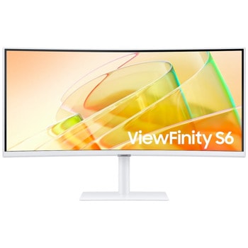 Монитор Samsung ViewFinity S6 LS-34C650TA (2023), 34" (86.36cm) VA Curved панел, 100Hz, WQHD, 5ms, HDR, 350cd/m2, DisplayPort, HDMI, Thundebrolt, LAN | JAR Computers Samsung ViewFinity S6 LS34C650TAUXEN