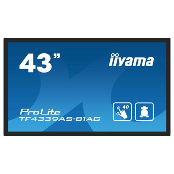 Интерактивен дисплей IIYAMA TF4339AS-B1AG, 42.5" (108.0 cm) 4K/UHD IPS тъч дисплей, DisplayPort, HDMI, USB, RS232, LAN | JAR Computers IIYAMA TF4339AS-B1AG