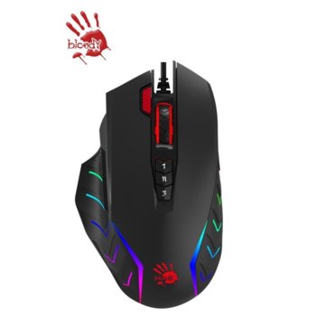 Мишка A4Tech Bloody J95, оптична (5000 CPI), USB, черна, 15 RGB Зони, ергономичен дизайн | JAR Computers A4Tech Bloody J95