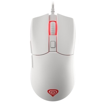 Мишка Genesis KRYPTON 750, оптична (8000 dpi), 6 програмируеми бутона, 2 сменяеми горни капака, RGB подсветка, USB, бяла | JAR Computers Genesis KRYPTON 750 White