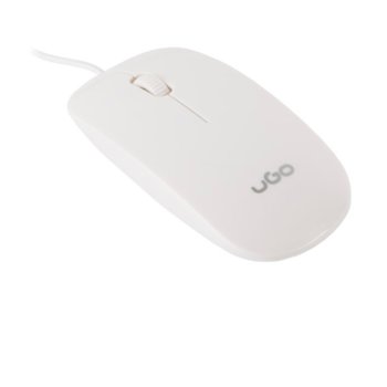 uGo Mouse MY-06 wired optical 1200DPI, White