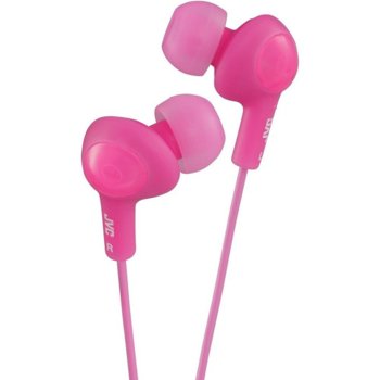 JVC HAFX5BE Gumy Plus Headphones pink