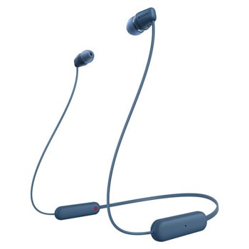 Слушалки Sony Headset WI-C100, безжични, микрофон, Bluetooth, IPx4, сини | JAR Computers Sony Headset WI-C100 сини