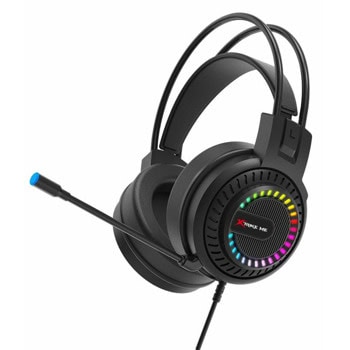 Слушалки Xtrike ME HP-318, USB, Jack 3.5mm, микрофон, 50mm говорители, RGB подсветка, гейминг, черни | JAR Computers Слушалки Xtrike ME HP-318