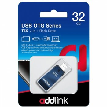 Addlink Flash T55 32GB USB 3.1 blue ad64GBT55