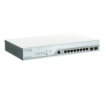 Суич D-Link DBS-2000-10MP, 1000Mbps, 10 порта, 10x 10/100/1000 Mbps, 8x PoE, 2x SFP | JAR Computers D-Link DBS-2000-10MP