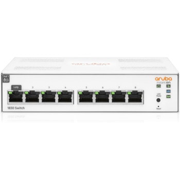 Суич HPE Aruba Instant On 1830 8G Switch, 1000 Mbps, 8 порта, 8x 10/100/1000 Mbps RJ-45 | JAR Computers HPE Aruba Switch IOn 1830 8G JL810A