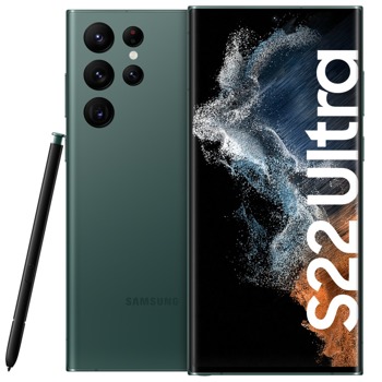 Смартфон Samsung Galaxy S22 Ultra 5G (зелен) с подарък слушалки Samsung Galaxy Buds Pro, 6.8" (17.27 cm) Dynamic AMOLED 2X, 120Hz дисплей, осемядрен Exynos 2200 2.8, 12GB RAM, 256GB Flash памет, 108.0 + 12.0 + 10.0 + 10.0 & 40.0 Mpix камери, Android | JAR Computers Samsung Galaxy S22 Ultra 256GB 5G Green + Galaxy B