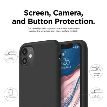 Elago Soft Silicone iPhone 11 black ES11SC61-BK