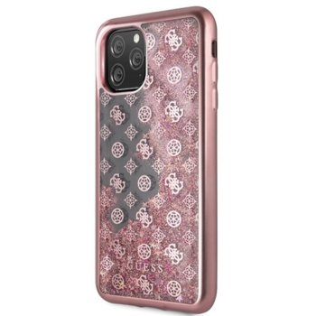 Guess Peony Liquid Glitter iPhone 11 Pro Max pink