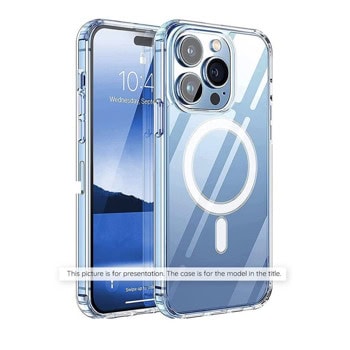 Калъф за Apple iPhone 16 Pro, хибриден (термополиуретан и поликарбонат), Techsuit MagSafe Pro Hybrid Case, удароустойчив, с магнит, прозрачен | JAR Computers Techsuit KF2330768