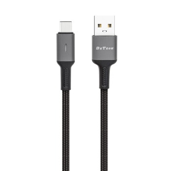 Кабел DeTech DE-C39C, от USB A(м) към USB C(м), 1m, черен | JAR Computers DeTech DE-C39C 40202