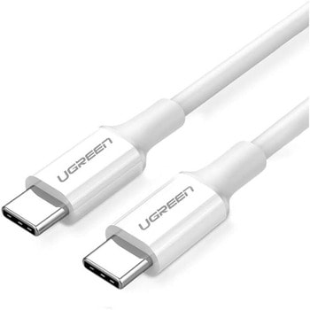 Кабел Ugreen 60552, от USB-C(м) към USB-C(м), 2m, бял | JAR Computers Кабел Ugreen 60552 USB C м to USB C м 2m