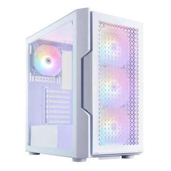 Кутия 1stPlayer TRILOBITE T7 White, ATX/mATX/Mini-ITX, 1x USB 3.0, 4x 120mm RGB вентилатора, с прозорец, бяла, без захранване | JAR Computers Кутия 1stPlayer TRILOBITE T7 бяла