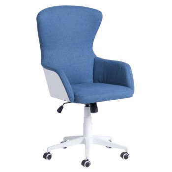 Офис кресло Carmen LILI, до 130кг, дамаска, газов амортисьор, коригиране височина, регулируем люлеещ механизъм, син image