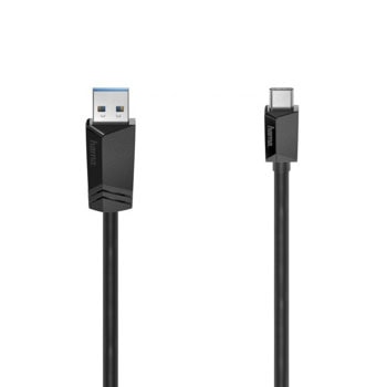 Кабел Hama 200651, от USB A(м) към USB C(м), 0.75 м., черен | JAR Computers Hama 200651