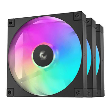 Вентилатори 140mm, DeepCool FD14 Black, 4-pin, 1650rpm, ARGB подсветка, 3 бр. | JAR Computers DeepCool FD14 Black 3-pack R-FD14-BKAPN3-G