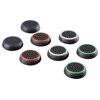 Комплект Hama 8in1 "Colors" сменяеми гумички за аналогов стик, PS4, няколко цвята | JAR Computers Hama 8in1 Control Stick Attachment Kit PS4