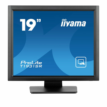 Монитор IIYAMA T1931SR-B1S, 19" (59.94 cm) IPS сензорен панел, SVGA, 14ms, 1000:1, 250 cd/m2, DisplayPort, HDMI, VGA | JAR Computers IIYAMA T1931SR-B1S