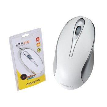 Optical Mouse Gigabyte GM-5100 White USB