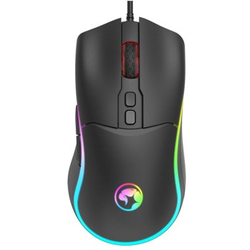Мишка Marvo M358, оптична (7200dpi), USB, черна, RGB подсветка, гейминг, 7 програмируеми бутона | JAR Computers Marvo M358