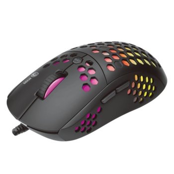 Мишка Marvo M399, оптична (6400dpi), 6 бутона, USB, гейминг, черна, RGB подсветка image