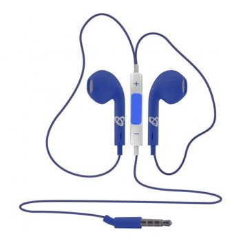 Слушалки SBOX IEP-204BL, микрофон, 3.5mm жак, 32 Ohm импеданс, 116 ± 3dB чувствителност, сини | JAR Computers SBOX IEP-204BL Слушалки с микрофон Сини