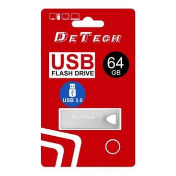 USB Флаш памет DeTech, 64GB, USB 3.0 - 62039