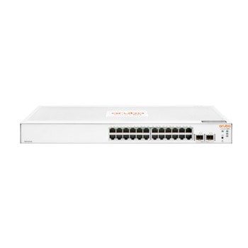 Суич HPE Aruba Instant On 1830 JL812A, 1000 Mbps, 26 порта, 24x 10/100/1000 Mbps RJ-45, 2x SFP 1GbE ports | JAR Computers HPE Aruba Instant On 1830 24G JL812A