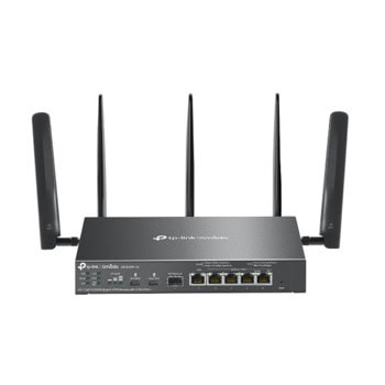 Рутер TP-Link Omada ER706WP-4G, 3000Mbps, 2.4GHz(574Mbps)/5GHz (2402Mbps), Wireless AX, 4x 10/100/1000Mbps WAN/LAN PoE+, 1x 10/100/1000Mbps WAN, 1x SFP, 5x външни антени, 256MB Flash памет, 512MB DDR4, 1x NanoSIM, VPN | JAR Computers TP-Link Omada ER706WP-4G