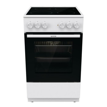 Готварска печка Gorenje GEC5A41WG, 4 нагревателни зони, керамични, вратичка с двойно стъкло, 5800W, бяла | JAR Computers Готварска печка Gorenje GEC5A41WG