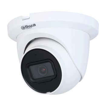 IP камерa Dahua IPC-HDW2441TM-S-0360B, куполна камера, 4Mpix (2688x1520@20FPS), 3.6mm обектив, H.265+/H.265/H.264+/H.264/H.264H/H.264B/MJPEG, IR осветление (до 30 метра), външна IP67, PoE (802.3af), microSD до 256GB, микрофон | JAR Computers Dahua IPC-HDW2441TM-S-0360B